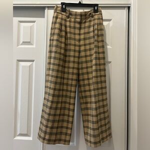 Wilfred Plaid Cropped Dress Pants